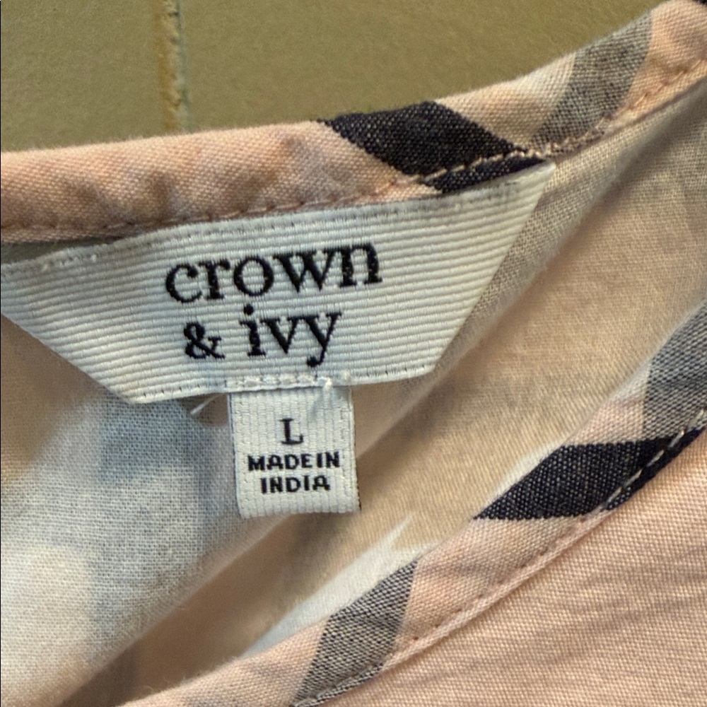 Crown & Ivy Pink and Black Checkered Top